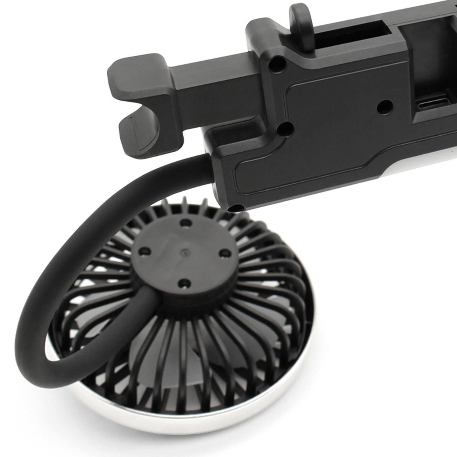 Car USB Dual Head Hose Seat Fan for Car Backseat Truck Home Office