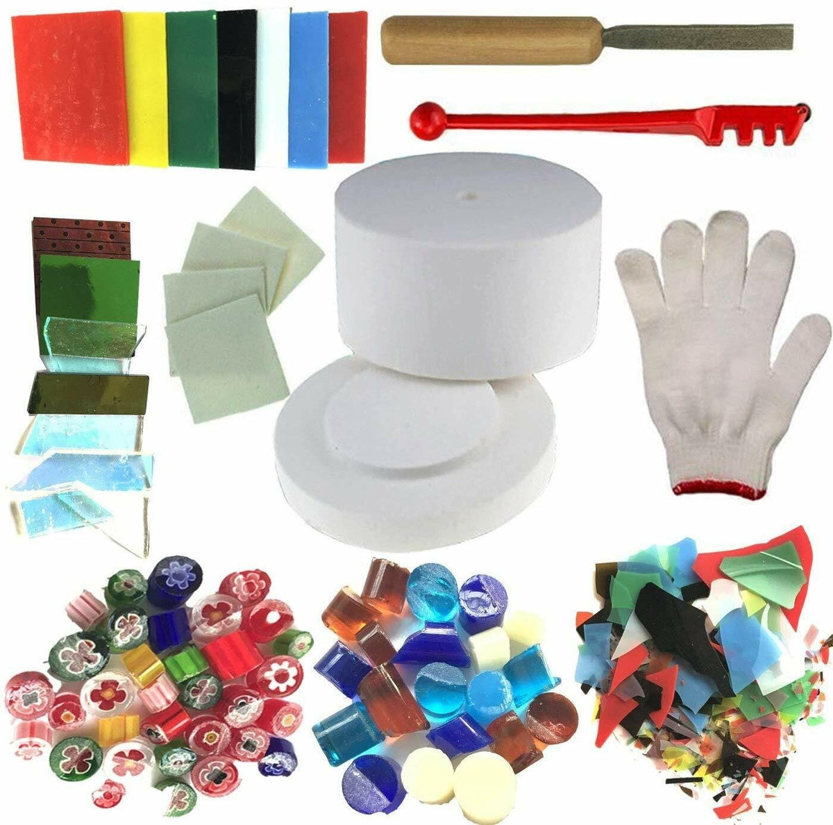 Microwave Kiln and Professional Simple Making DIY Fusing Glass Jewelry Tools Set