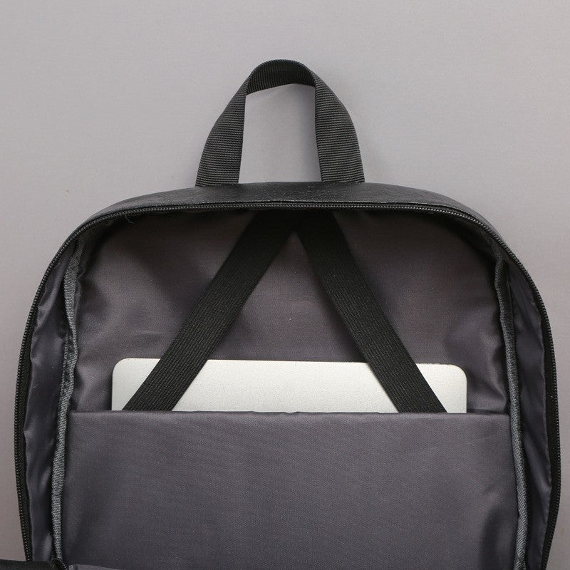 Men's Office Backpack 15.6" Laptop Leather Business Bag Work Travel Daypack
