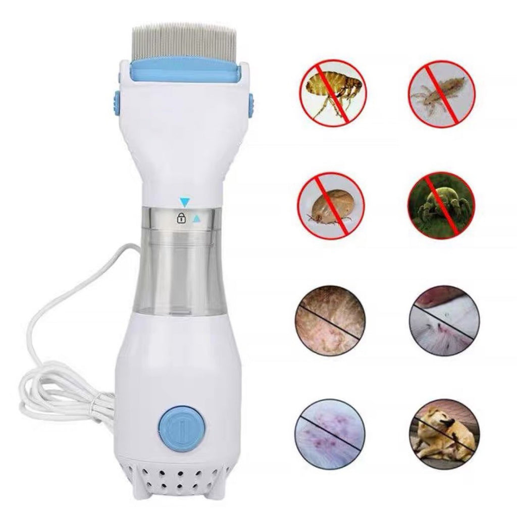Electric Lice Removal Device Stainless Steel Electric Head Lice Comb For Hair Bl