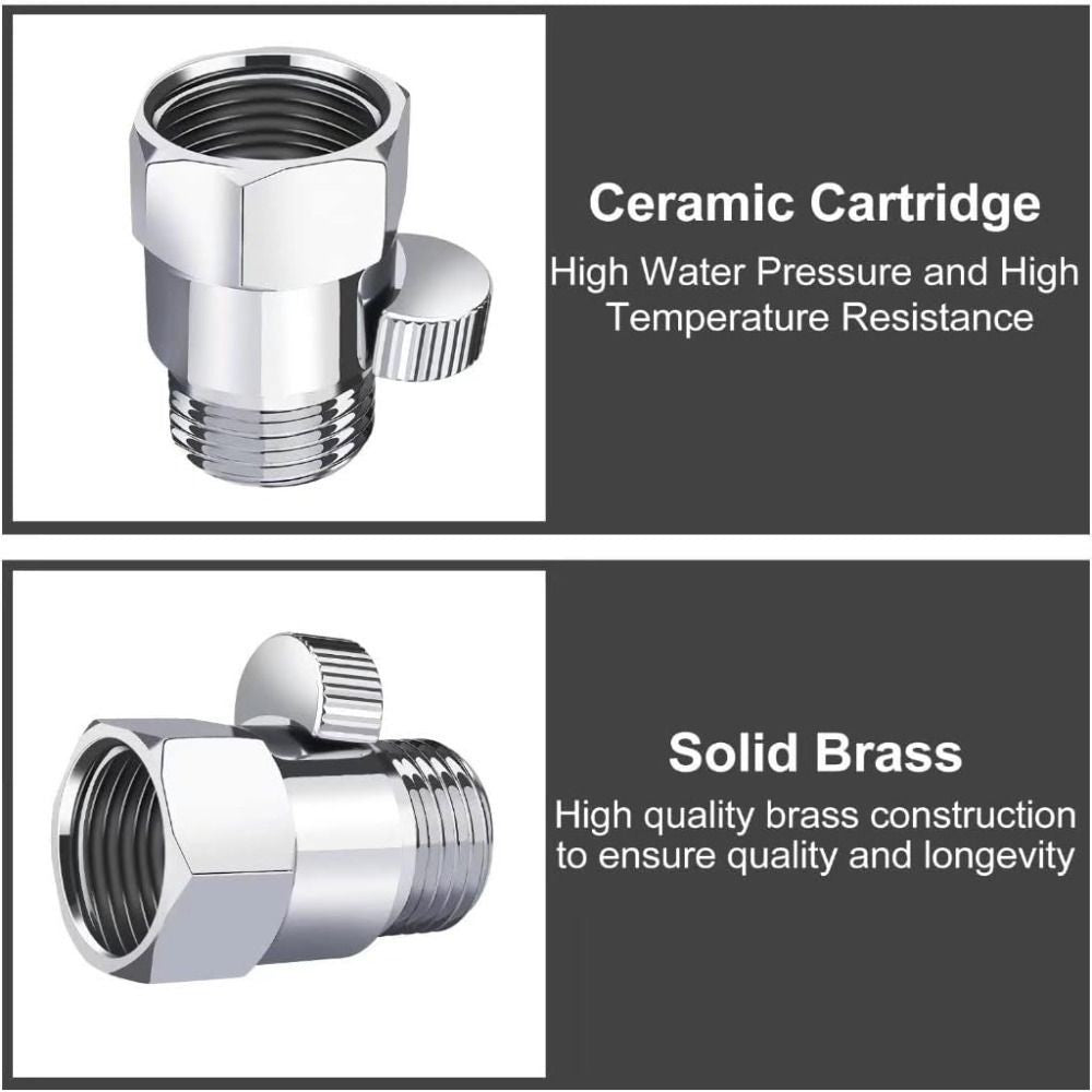 G1/2 Shower Head Shut Off Valve Water Flow Control Valves  Handheld Shower Head