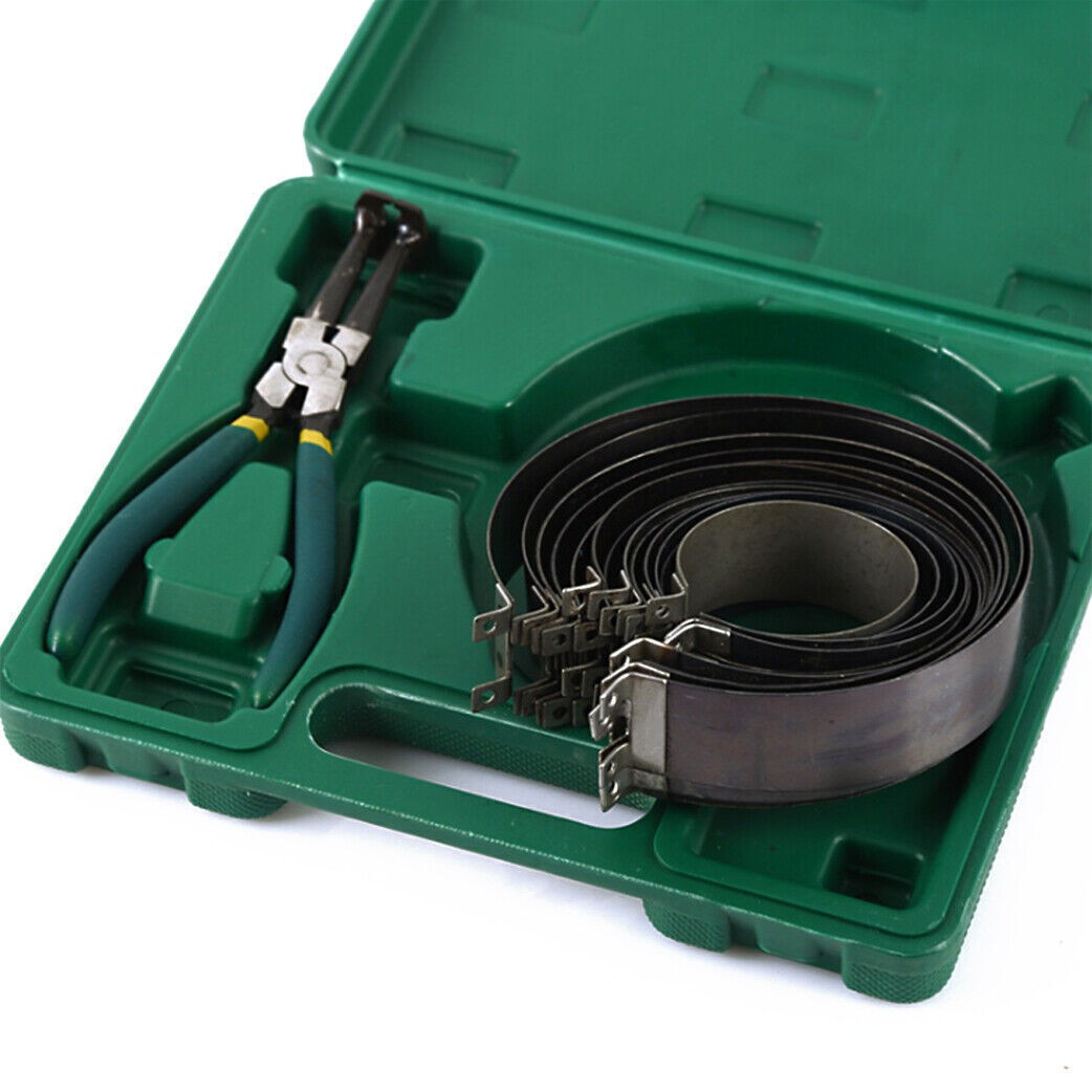 14PCS Motorcycle Motobrike Piston Ring Clamp Compressor Tool Repair Kit 62-145mm