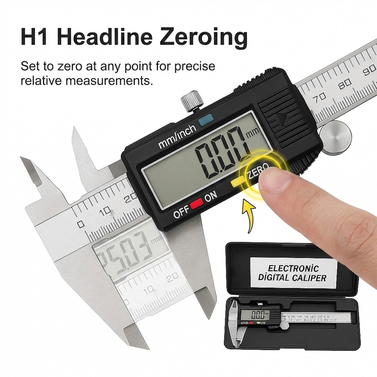 Digital Vernier Caliper Calipers 150mm Stainless Steel Micrometer Gauge Tool
