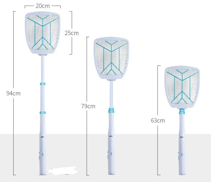 Electric Fly Swatter Bug Zapper Racket Mosquito Killer USB Rechargeable Indoor U