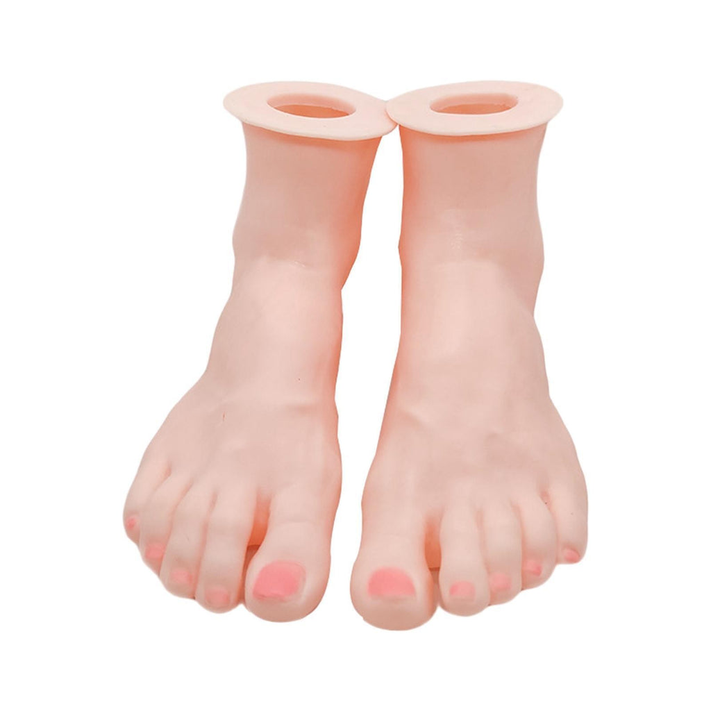 Silicone Foot Model, Female Mannequin Feet Display Manicure Tool Ankle Bracelet