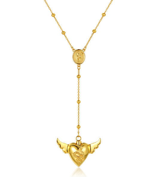 *Lana* Del Rey Necklace Heart with Spoon LDR Merch Snakes Chain Serpent Pendent