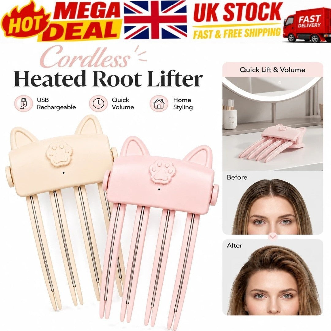 Electric Cordless Heated Hair Volume Clip - Root Clips for Curly Hair Volume UK