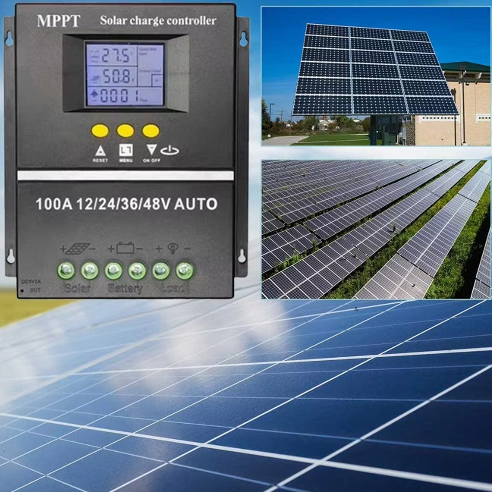 4000W 100A MPPT Solar Charge Controller Battery PV Regulator 12V/24V/36V/48V USB