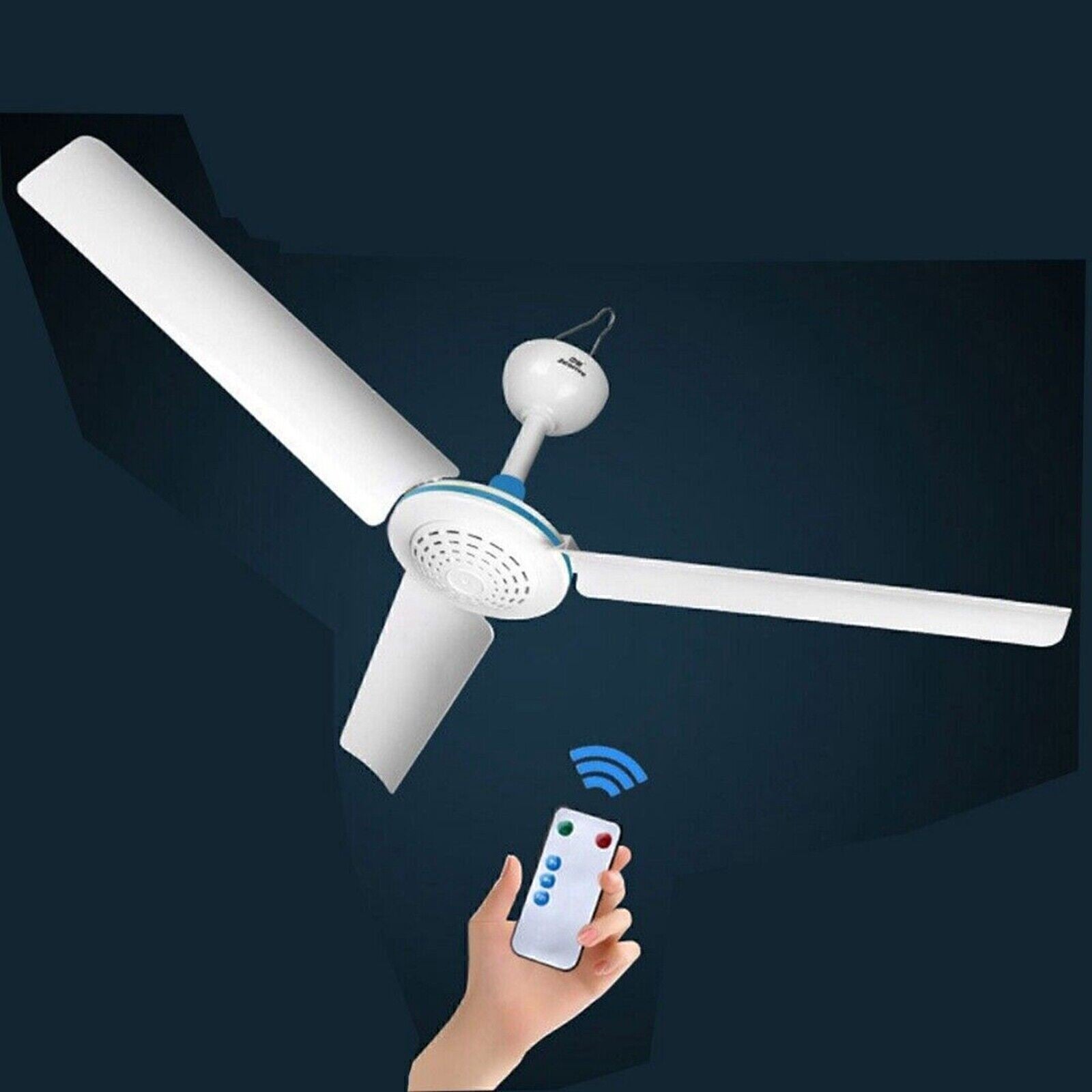 Quiet Remote Control 3 Blade Ceiling Fan Household Mini Fan