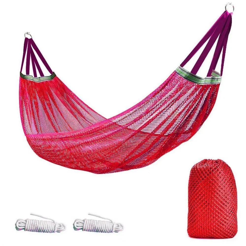 Portable Mesh Hammock Breathable Cooling Ice Silk Hanging Bed Large.*