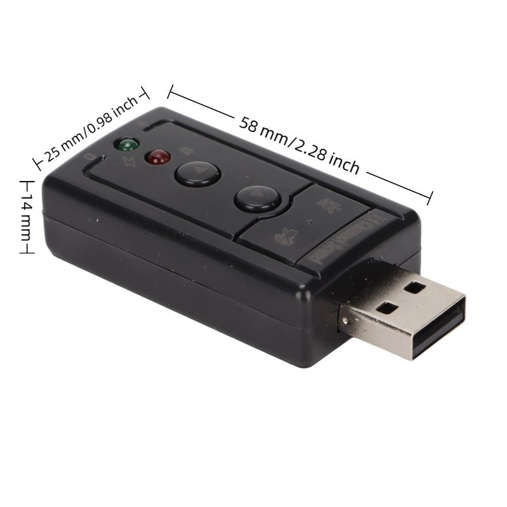 With 3.5mm and Microphone Ports Virtual Sound Card Audio Adapter  Computer Use
