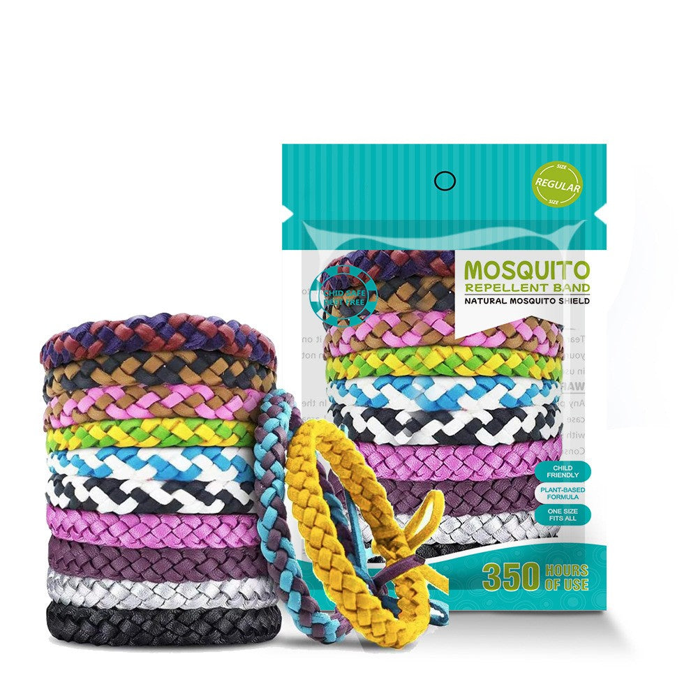 12X Mosquito Repellent Plastic Bracelets Natural Waterproof Deet-Free Non Toxic