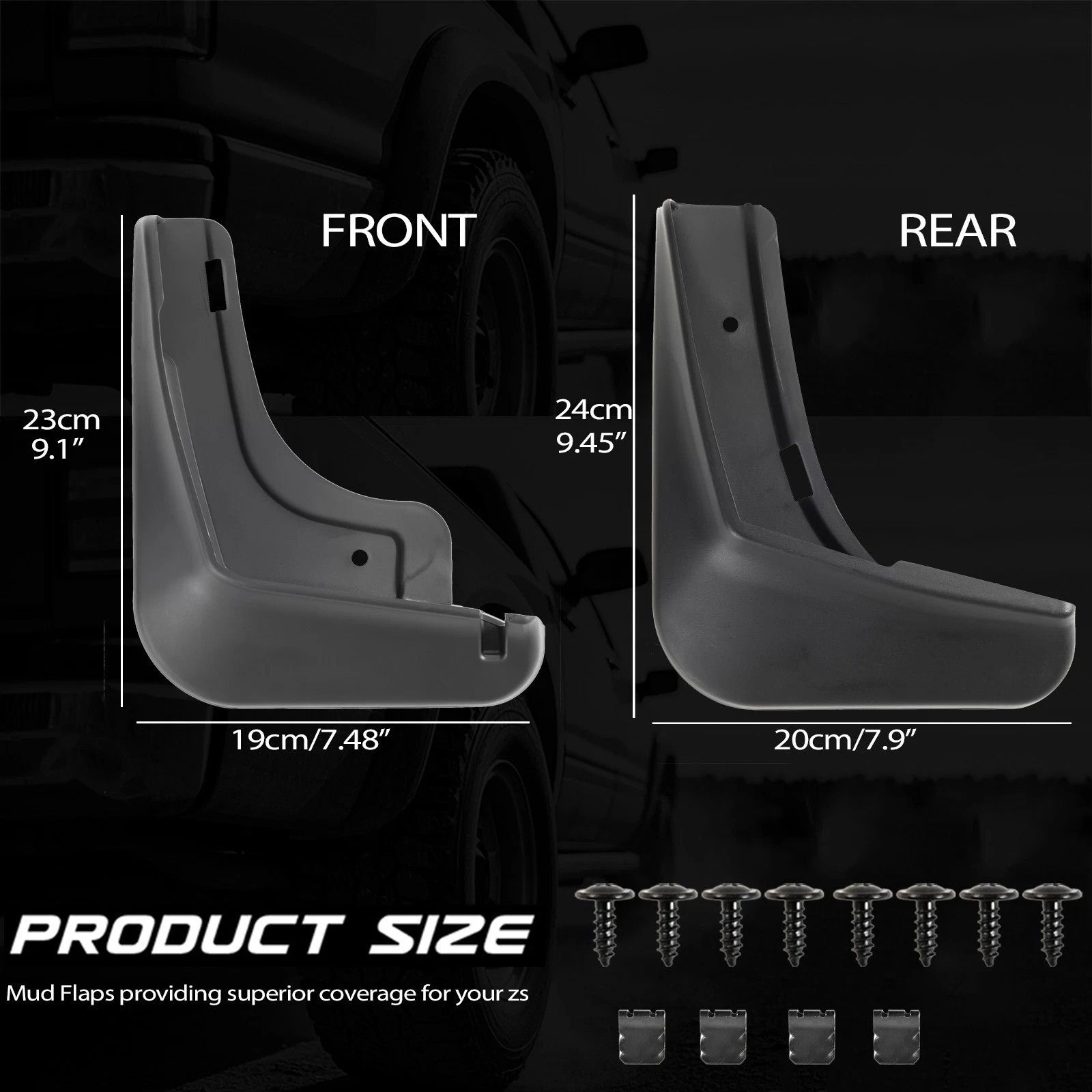 4pcs For MG ZS MK2 Pro 2025 2026 Mud Flaps Splash Guards Mudguards FRONT REAR