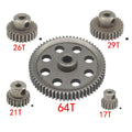 Hardened Steel Spur Gear 64T Pinion 26T for 1/10 HSP Tamiya TT02 TT02D Car UK
