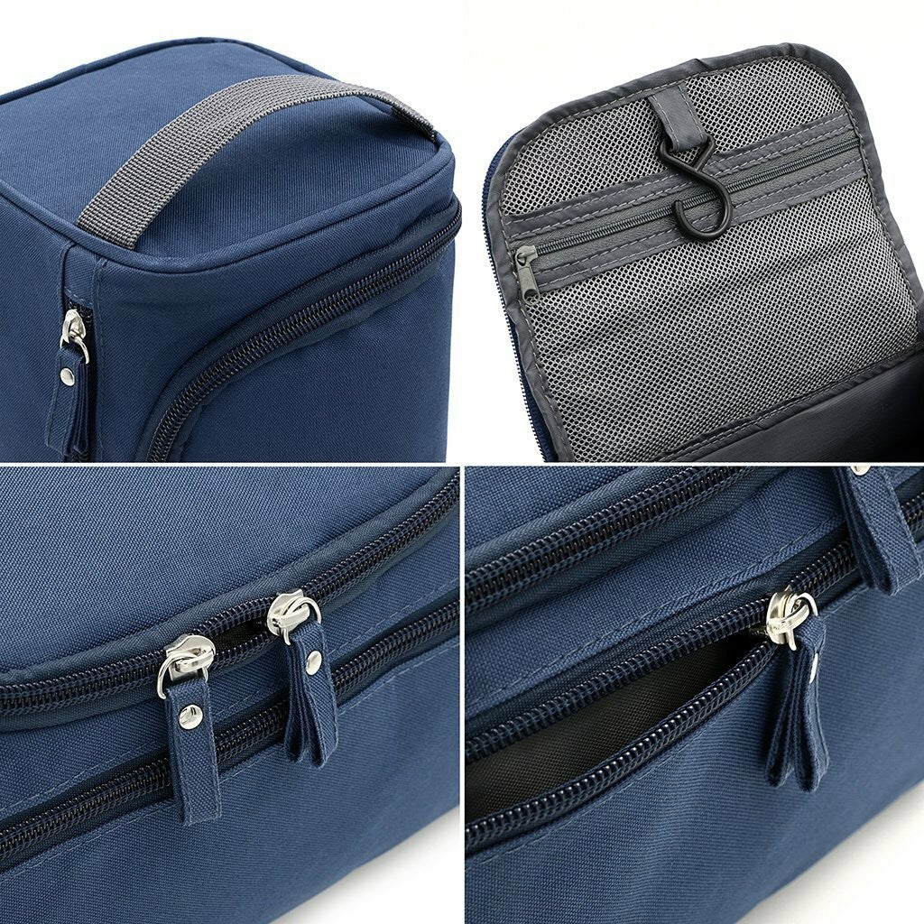 UK Mens Travel Wash Bag Hanging Toiletry Large Capacity Shaving Gym Makeup Bag