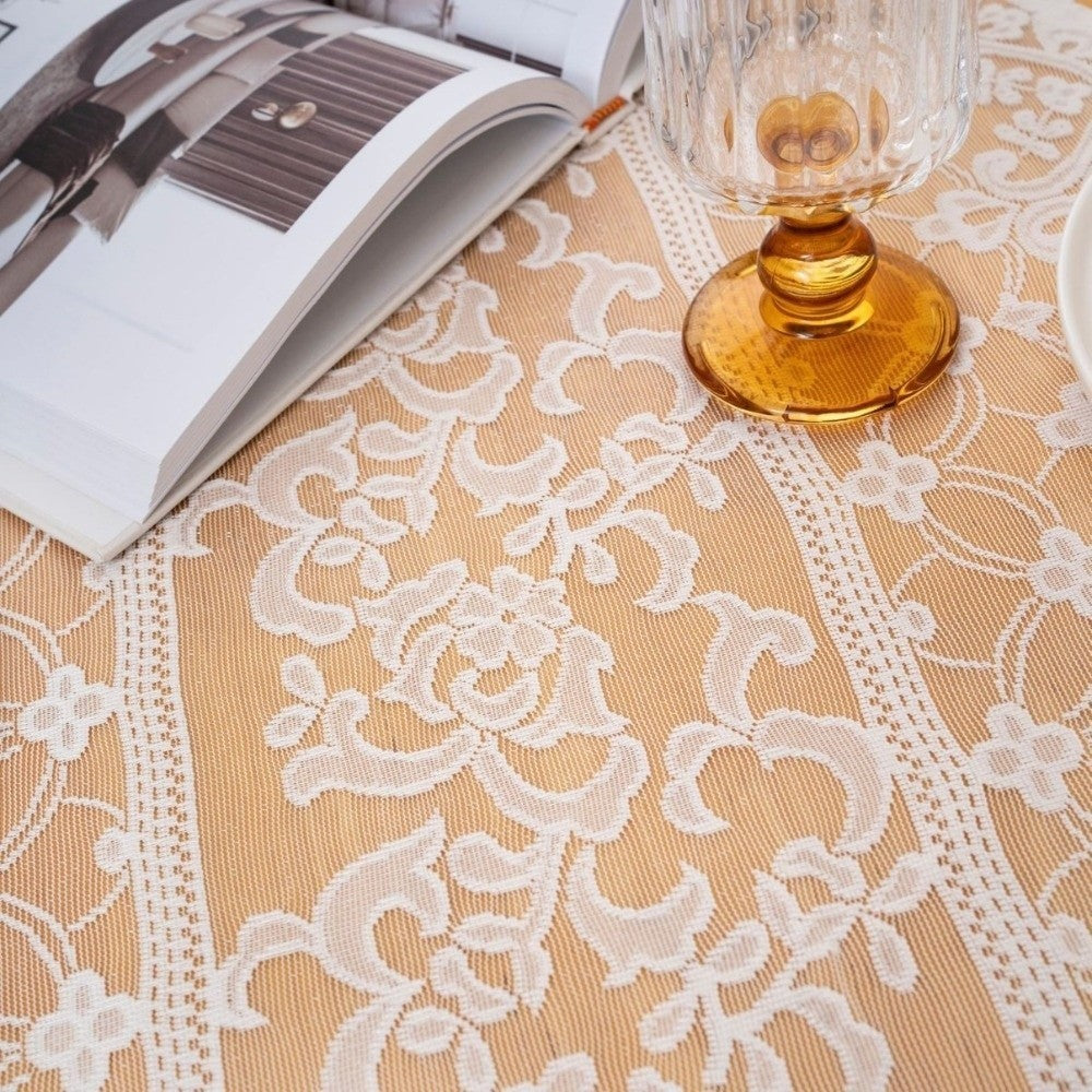 Elegant Lace Table Runner Comfortable French Minimalist Style Table Cover