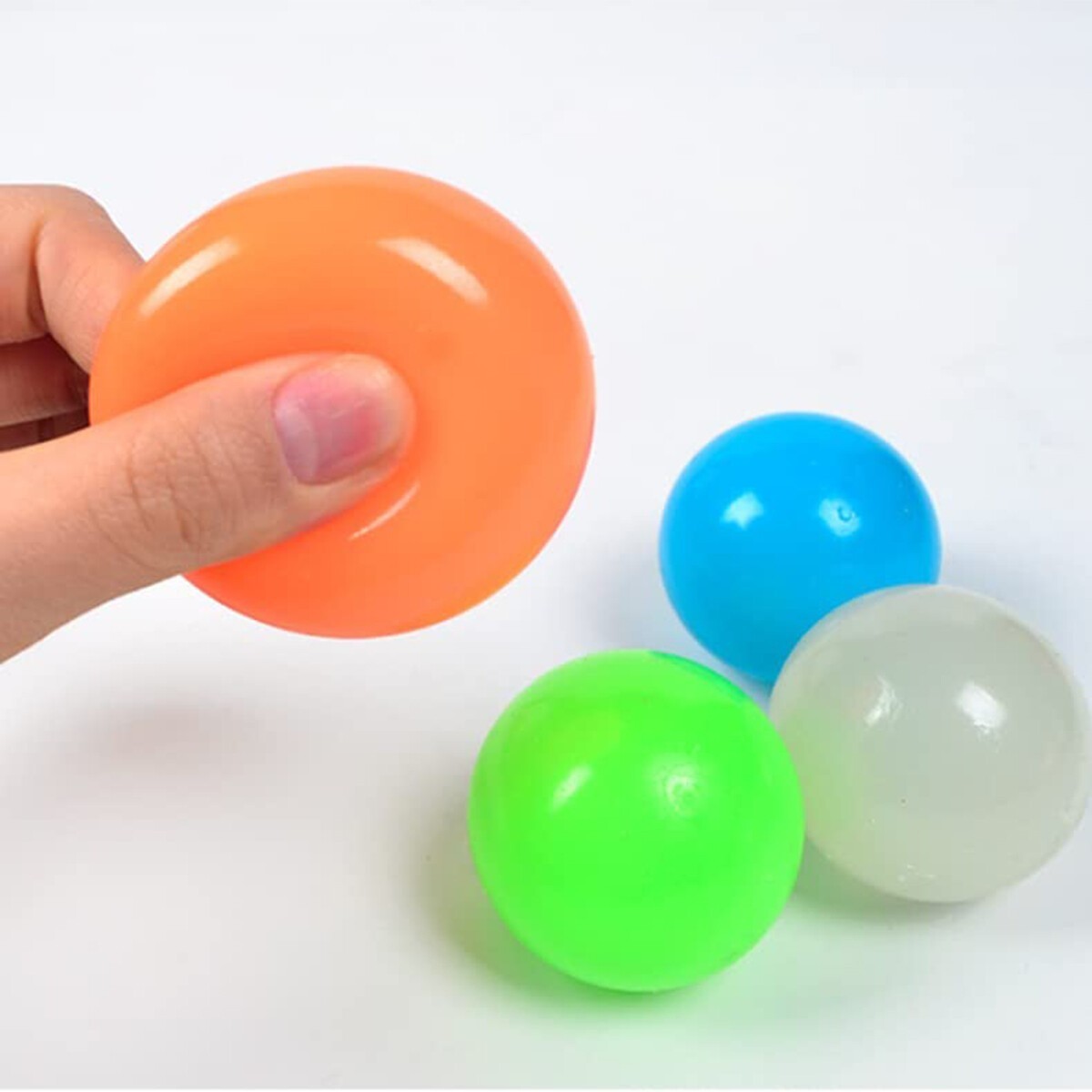 12 Glorbs Balls Ceiling Balls Bounce Back to U ,Glow in The Dark Sticky Balls