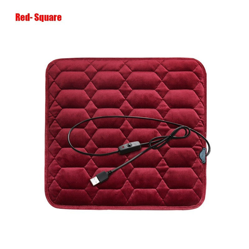 Electric Heating Pad USB Heated Seat Cushion Warm Pad for Home Chair Car Seats