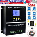 4000W 100A MPPT Solar Charge Controller Battery PV Regulator 12V/24V/36V/48V USB