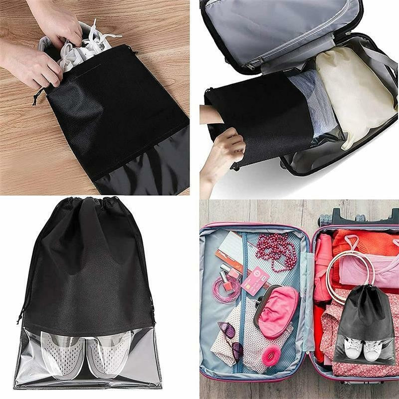 20x Large Portable Shoes Bag Travel Storage Pouch Drawstring Dust Bags Non-woven