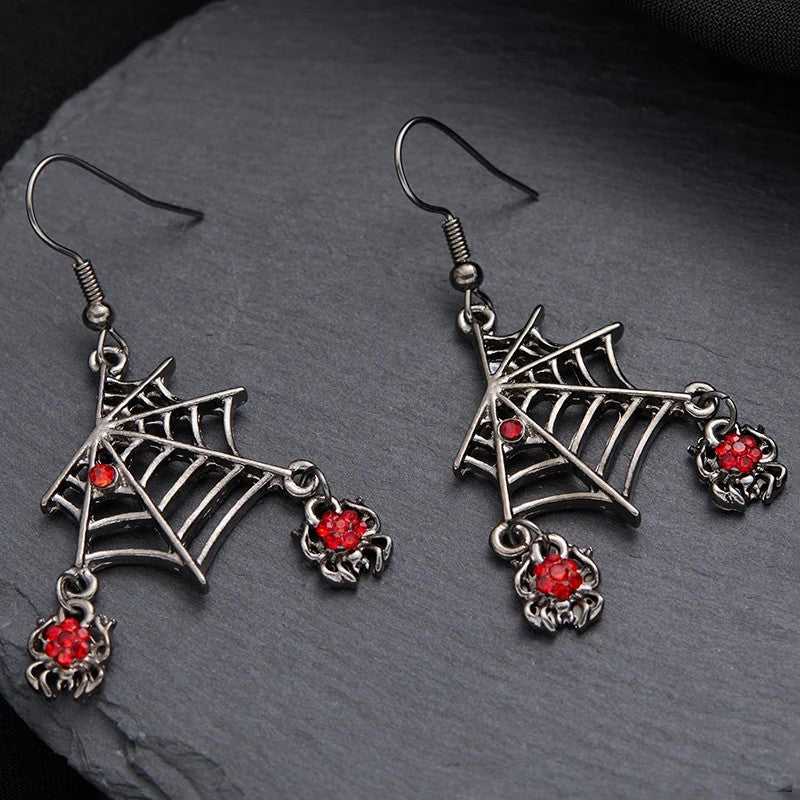 New Spider Earrings Halloween Exaggerated Dark Style Personality Funny Earrings