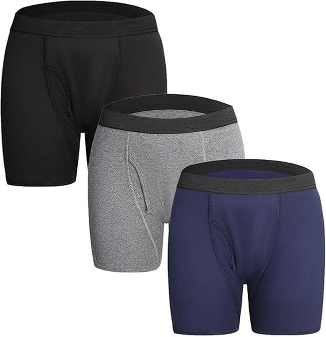 Plus-Size Long Boxer Shorts Leak-Proof Boxer Briefs