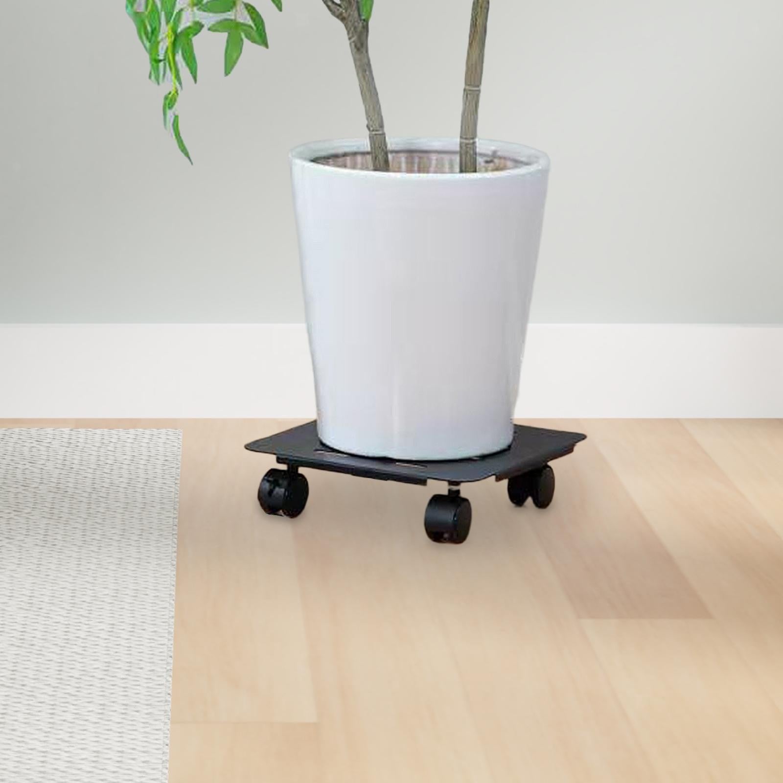 Plant Stand Moveable Plant Holder with Casters for Balcony Backyard Hotel