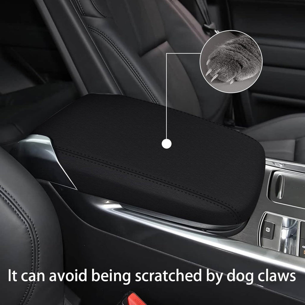 Console Armrest Protective Cover for Land Rover LR3 LR4 2005-2016 Black Leather