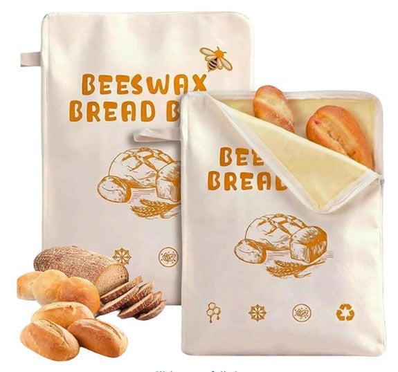 Loafguard Beeswax Bread Bag,Beeswax Bread Bags with Natural Bees Wax,Reusable