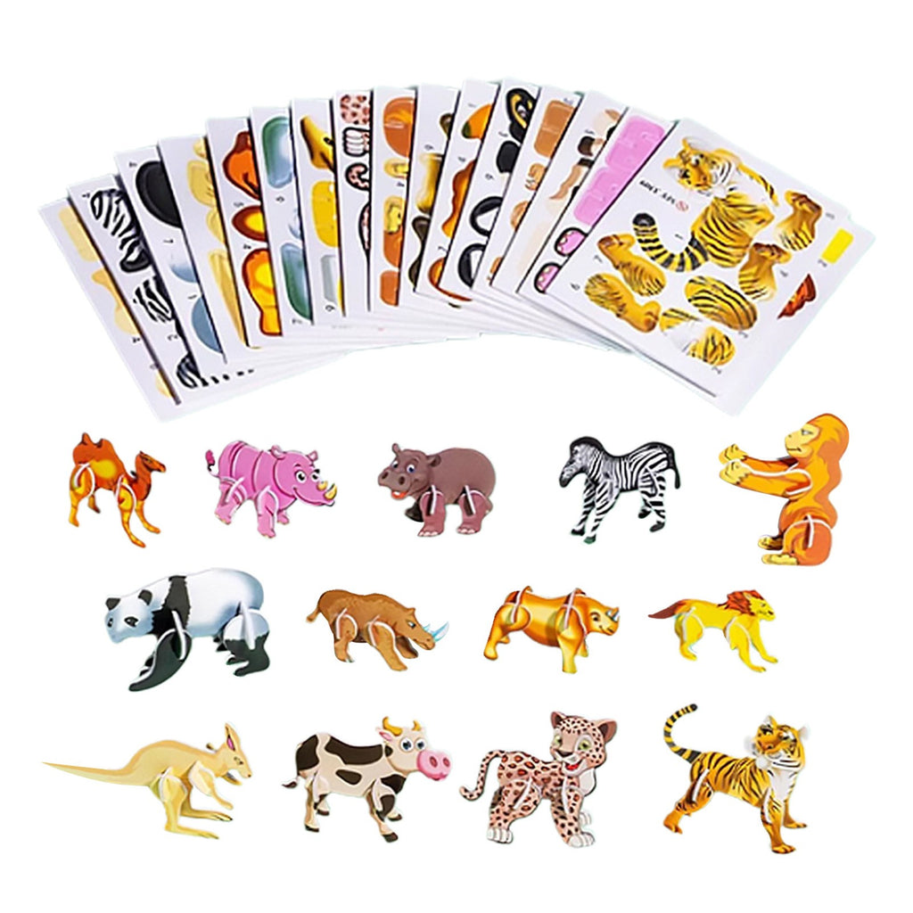 100pcs/Set 3D Cartoon Puzzles Educational Toys DIY Puzzles for Kids UK