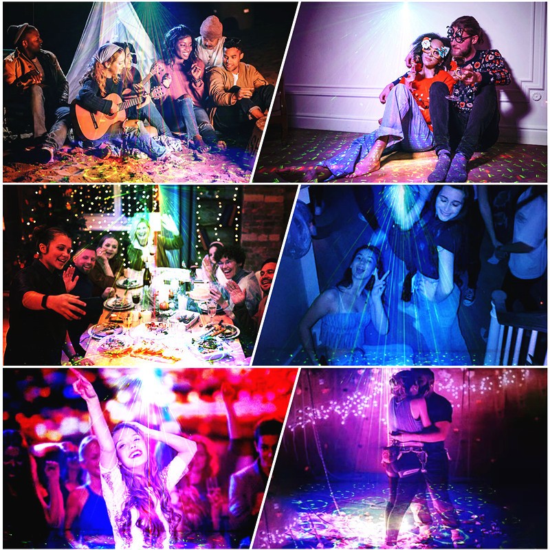 1024Patterns Laser Projector LED Stage Light RGB Party KTV Club DJ Disco Lights