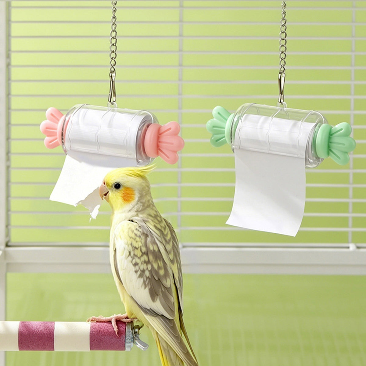 Bird Shredding Toys for Parrots,Interactive Rolling Paper Play Accessory