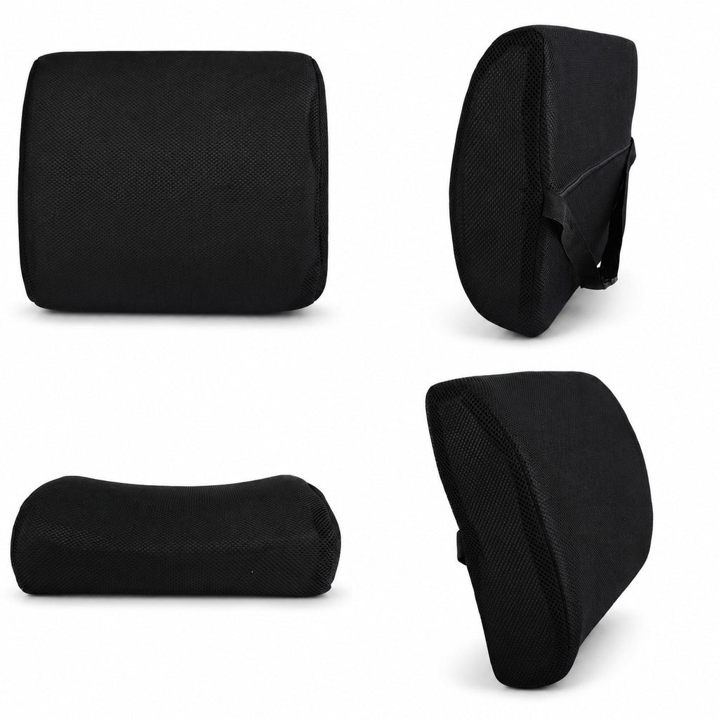 Memory Foam Seat Cushion Lumbar Support Pillow for Car Wheelchair Office Chair