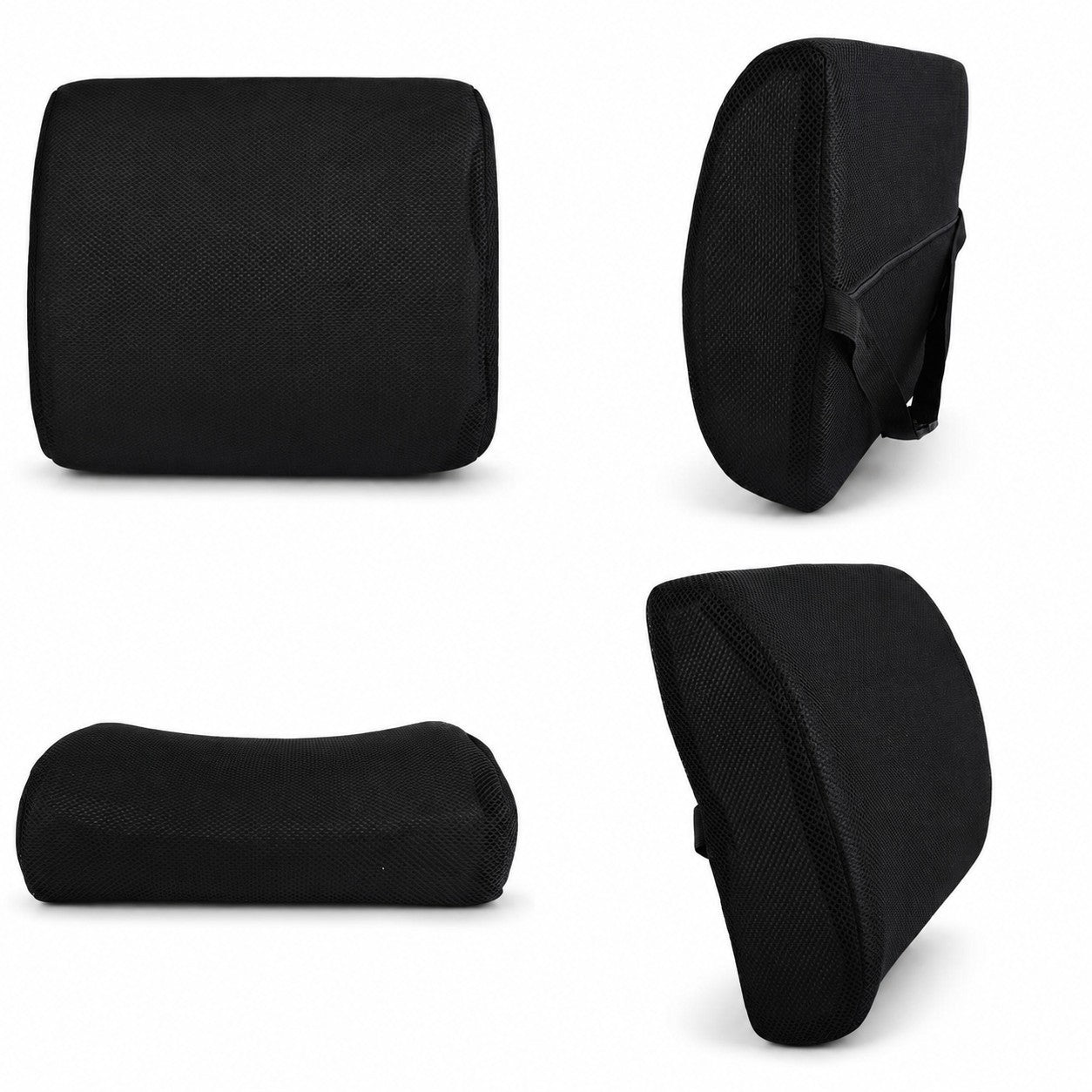 Memory Foam Seat Cushion Lumbar Support Pillow for Car Wheelchair Office Chair