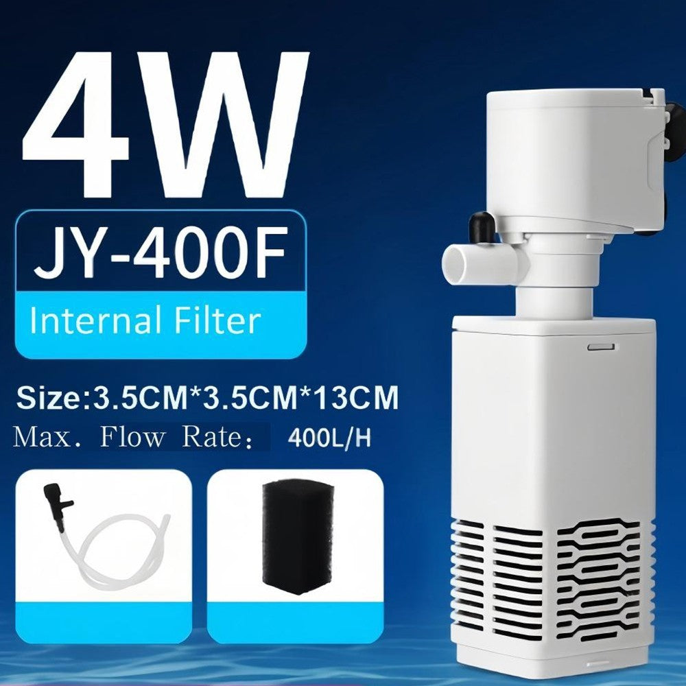 Fish Tank Filter 4-in-1 Internal Aquarium Filter 400-1800L/H Submersible Sponge