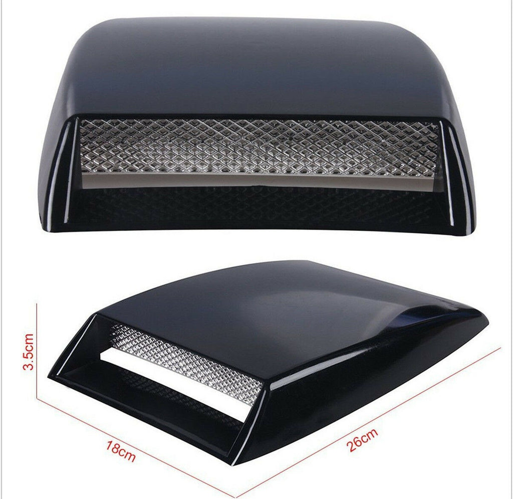 Universal Glossy Black Car Air Flow Intake Hood Scoop Vent Bonnet Vents Cover