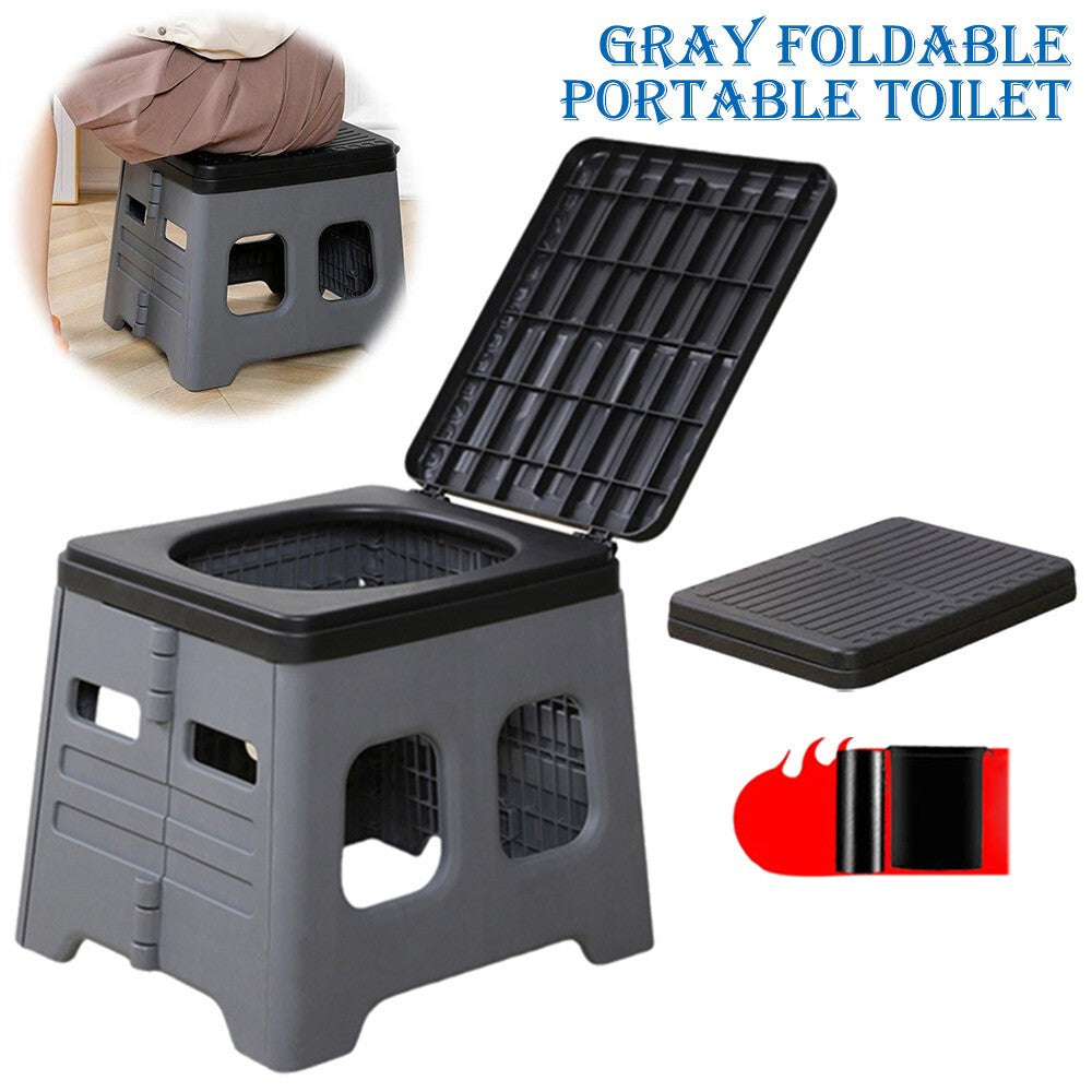 Portable Folding Camping Toilet Compact Potty Loo Caravan Toilet Picnic Fishing
