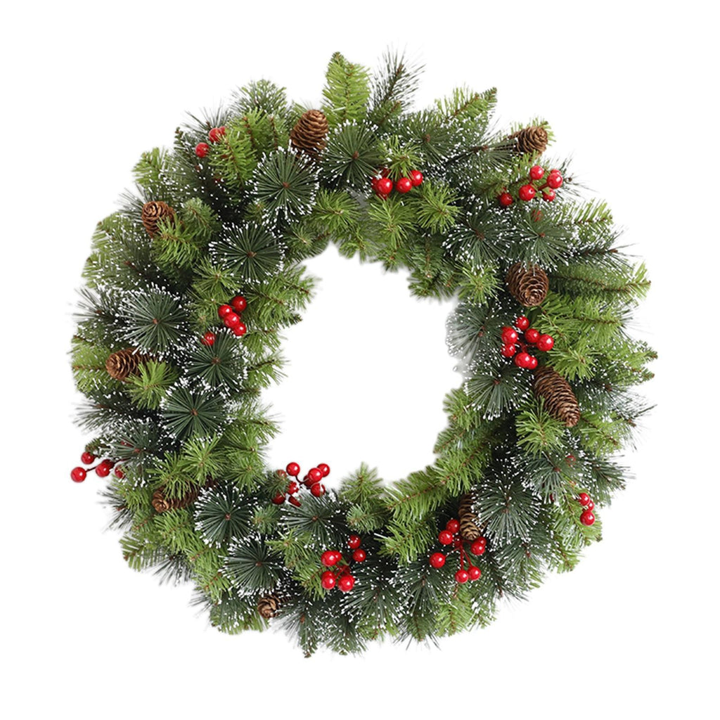 Artificial Wreath Christmas Hanging Winter Wreath for Door Window Home