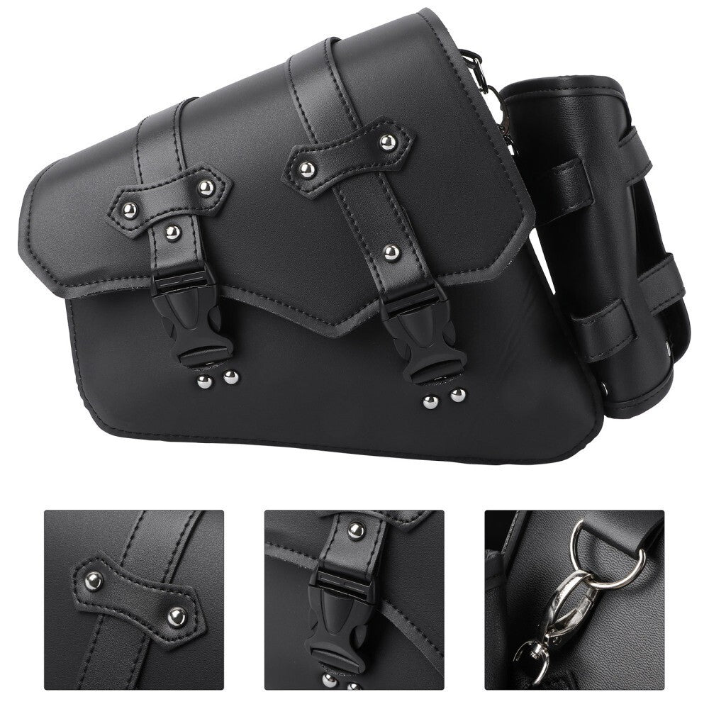 PU Left Side SOLO SWING BAG Saddlebag For Harley Sportster XL 883 1200,48,72