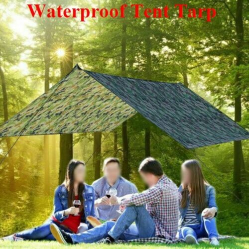 Waterproof Tent Tarp Rain Sun Shade Hammock Shelter Camping Picnic Pad Mat
