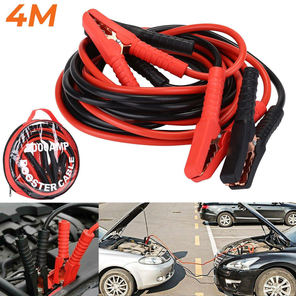 4M Heavy Duty Jump Leads 2000AMP Car Van Battery Starter Booster Cables Jumper~