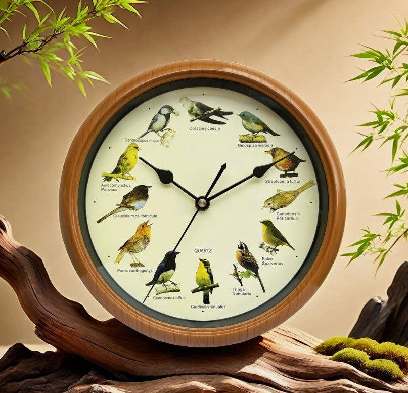 Singing Bird Wall Clock Hanging Clock Decor for Kitchen Home NEW