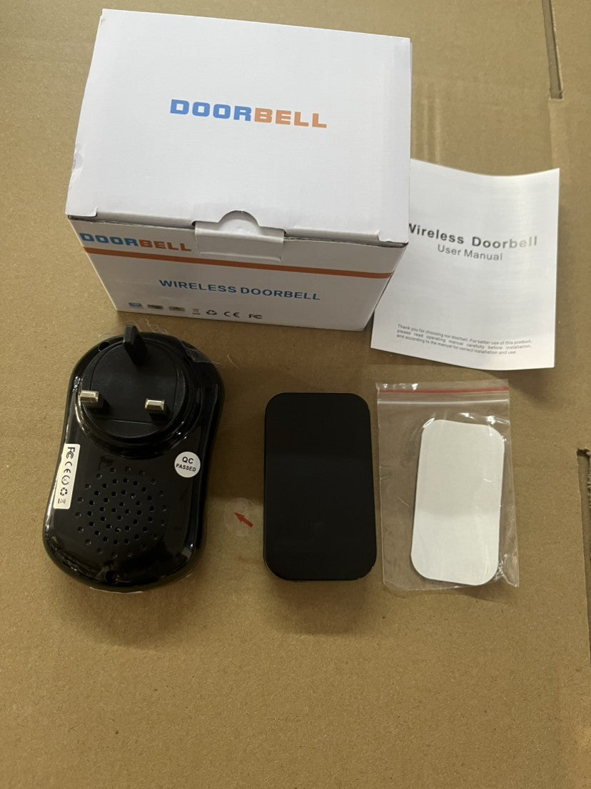 Wireless Door Bell Doorbell LED Flash Waterproof 500M Wall Plug In Loud Chime UK
