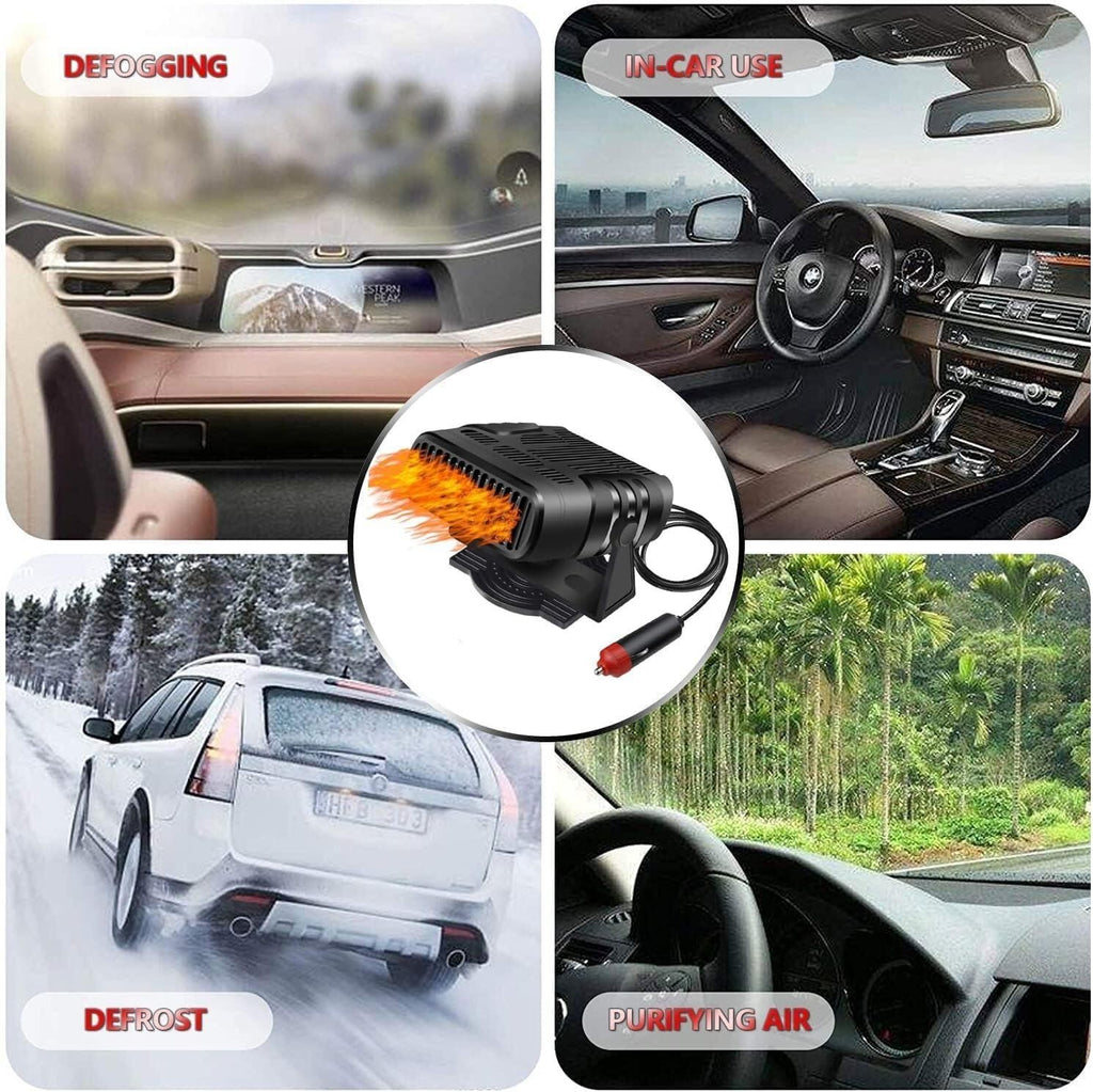 200W Car Heater Portable Electric Heating Fan Defogger Defroster Demister 24V UK