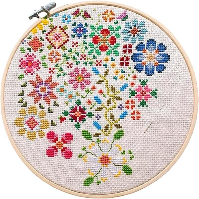A Flower a Day Cross Stitch Kit for Beginners Friendily Bloom a Day Cross Stitch