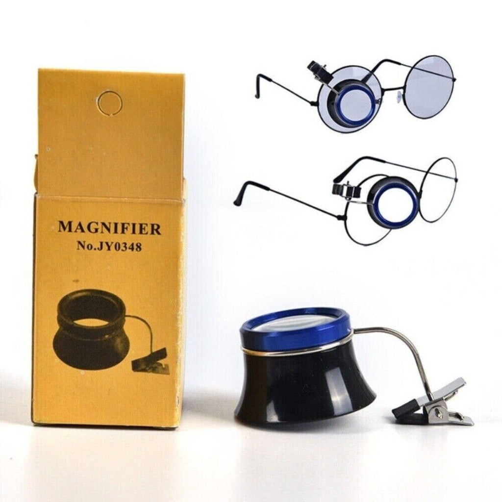 Clip-On Eye Loupe Eyeglass Magnifier Magnifying Lens Watchmakers Repair Tool