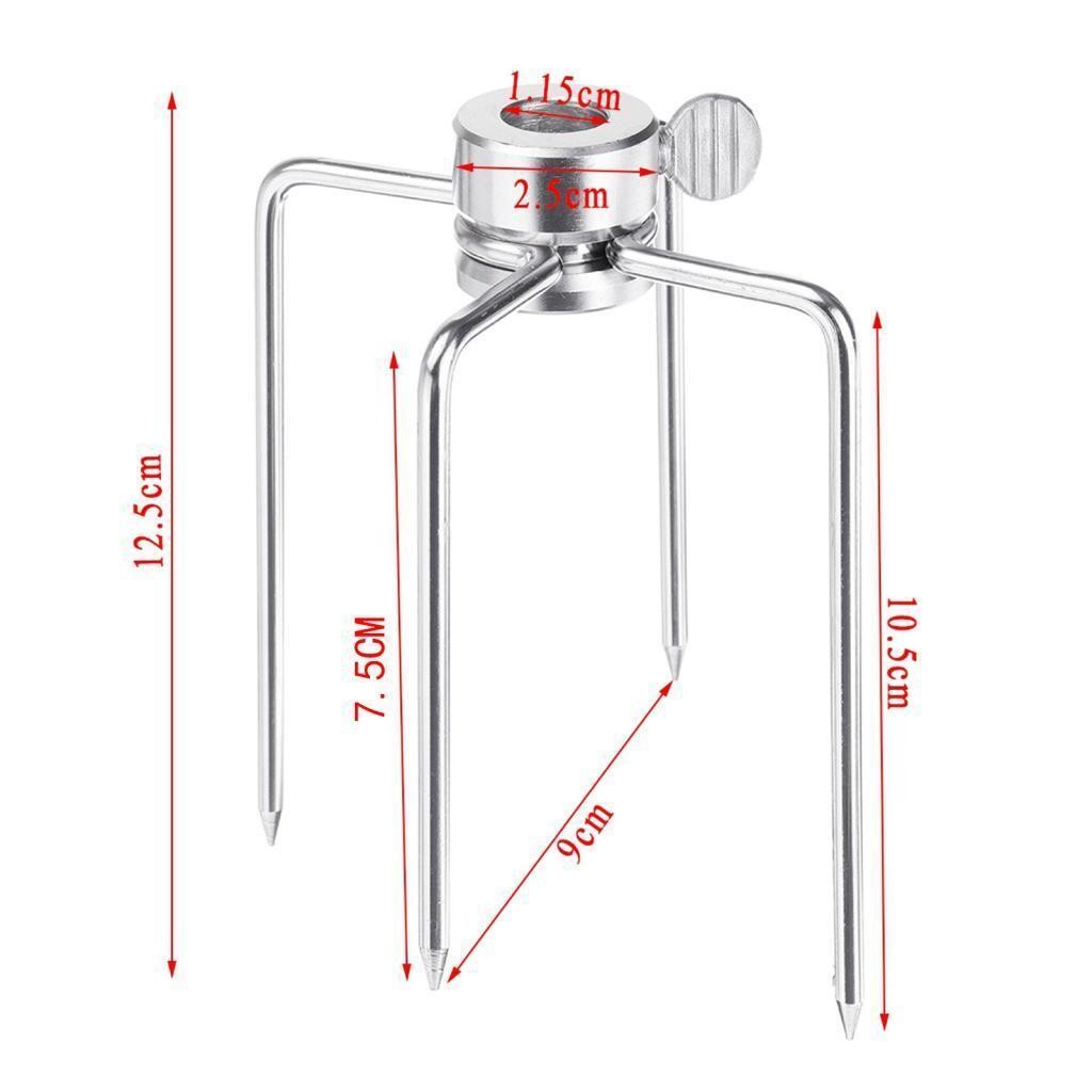 2pcs Stainless Steel Rotisserie BBQ Spit Fork Charcoal Grill Barbecue Tool