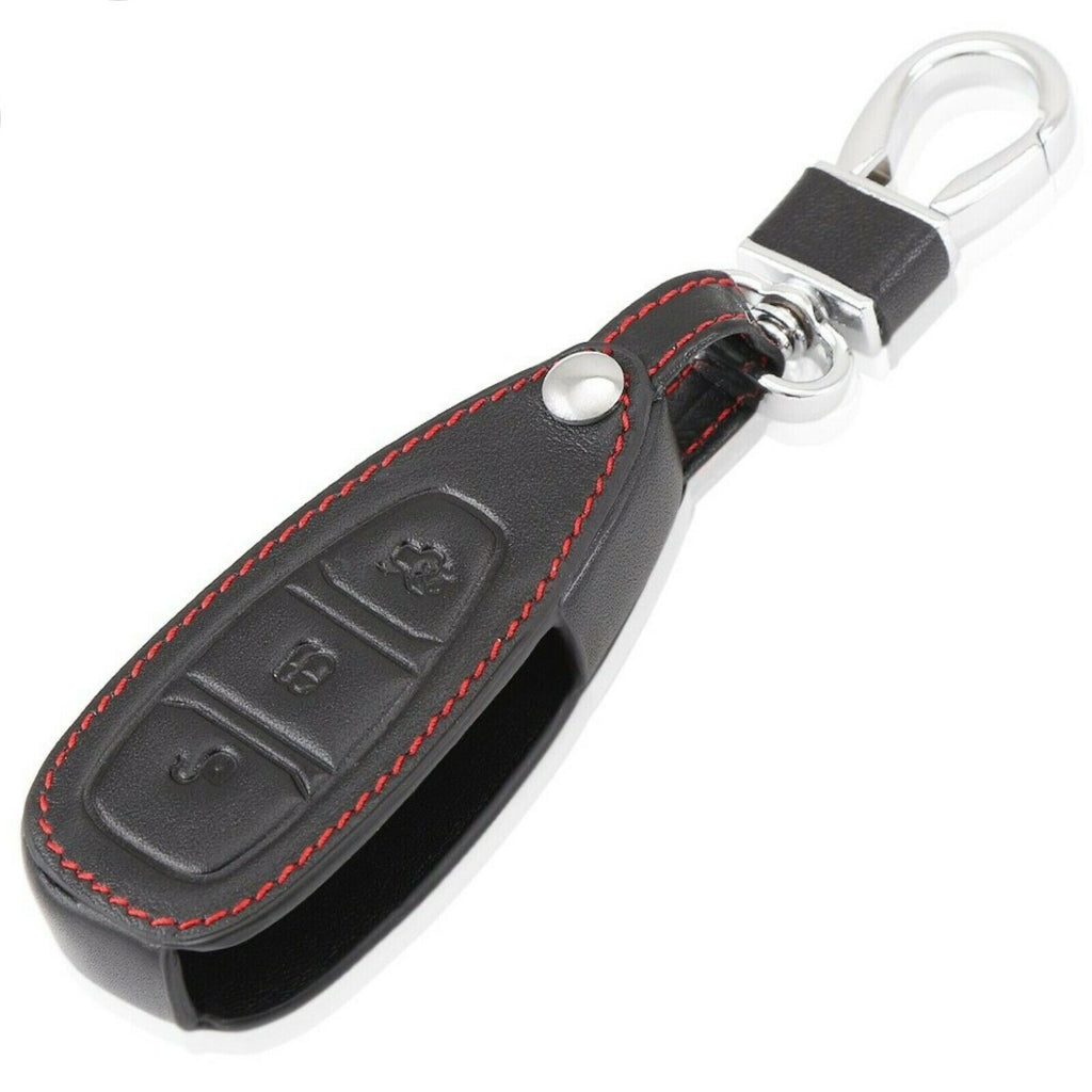 3 Button Remote Key Fob Pu Leather Cover Case For Ford Fiesta Focus Mondeo Kuga