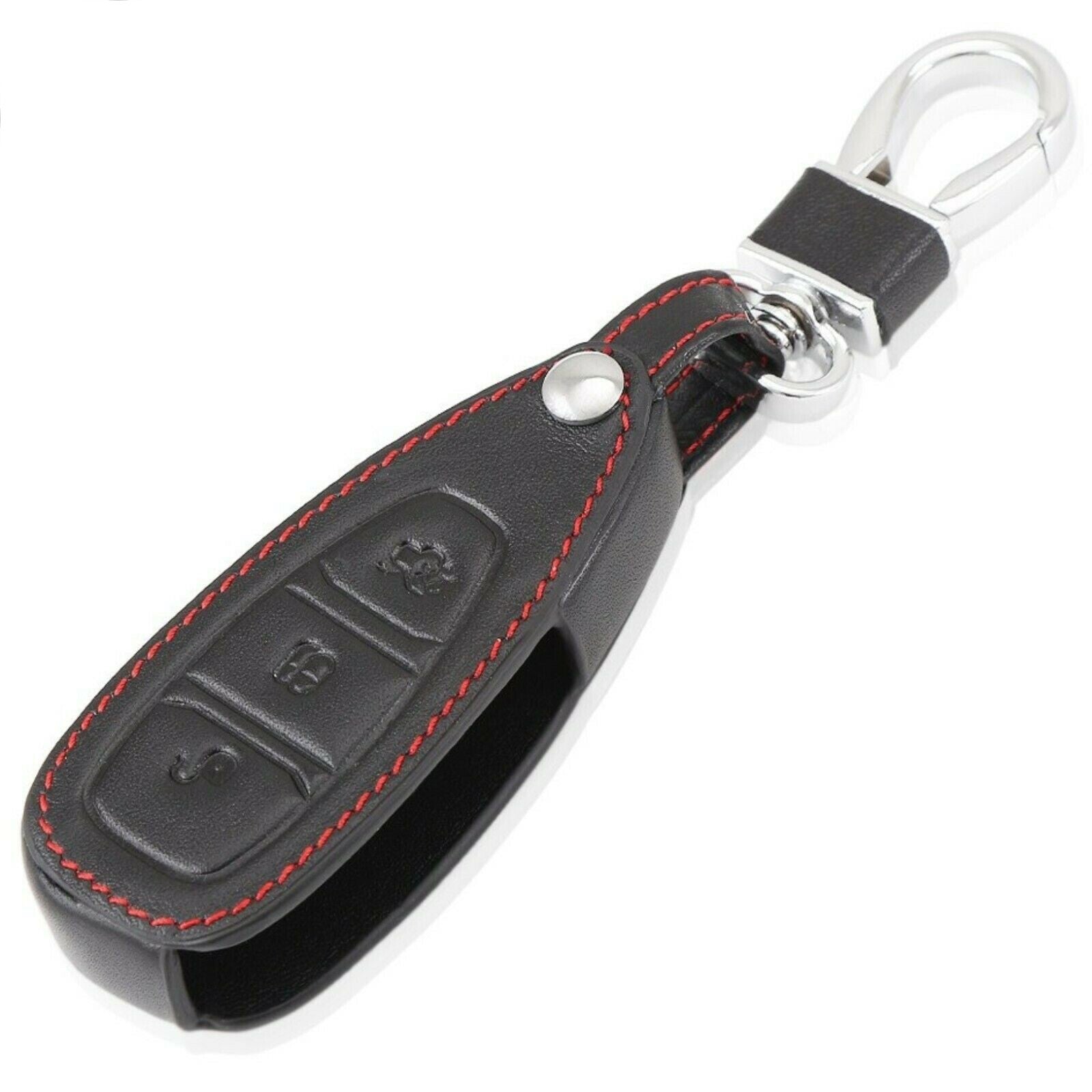 3 Button Remote Key Fob Pu Leather Cover Case For Ford Fiesta Focus Mondeo Kuga