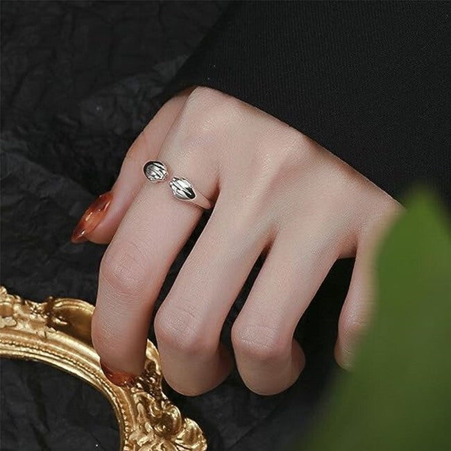 Cat Paw Ring, Paw Print Hug Ring for Women, Adjustable Pet Memorial Ring